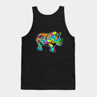 Colorful Rhino Tank Top